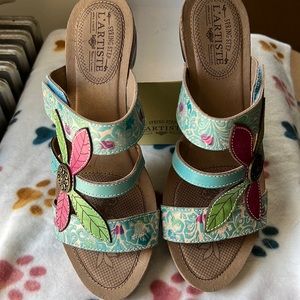 Spring step Lartiste sandals with wedge heel